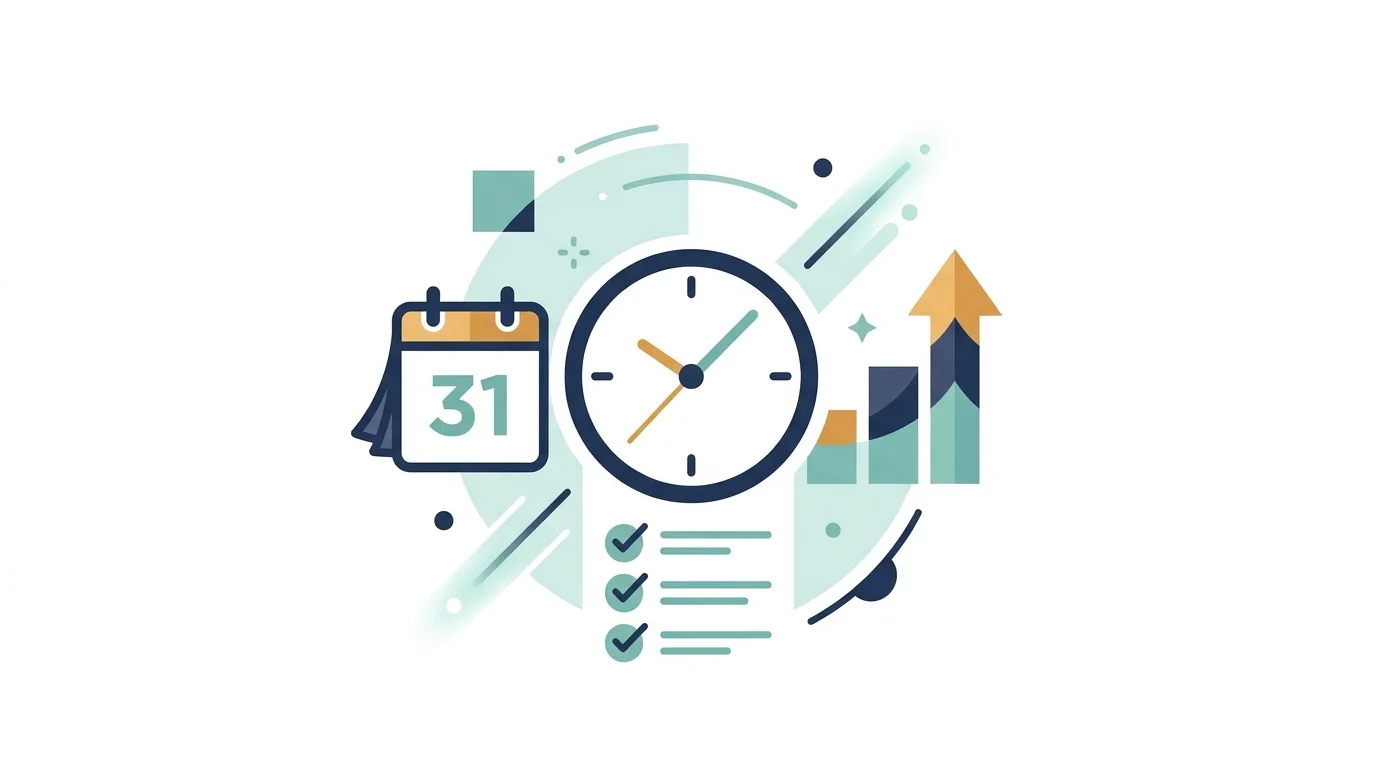 Executive assistant productivity and time-savings concept illustration