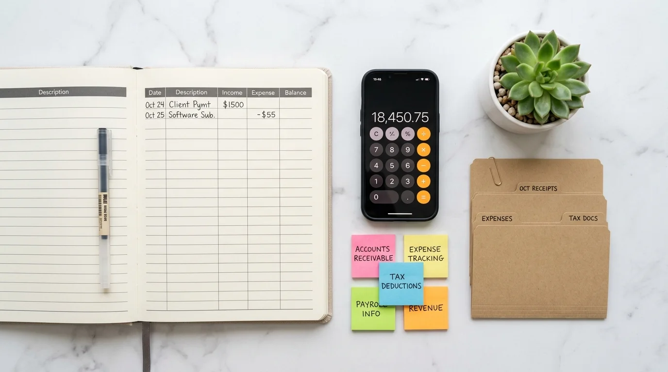 Bookkeeping basics essentials - five key steps for organizing small business finances