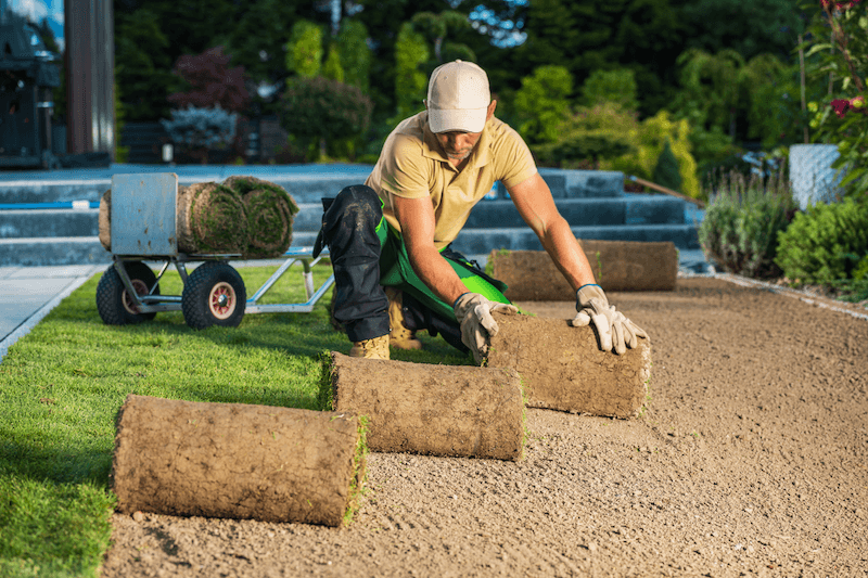 Landscaper at work