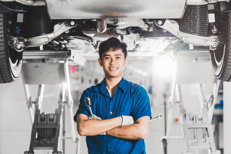 Mechanic in the shop